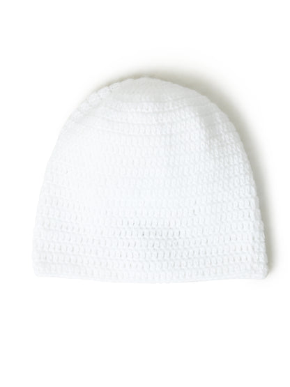 White Handmade Woollen Cap for Boys