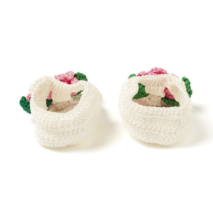 Pink Crochet Baby Booties with Headband for Girls