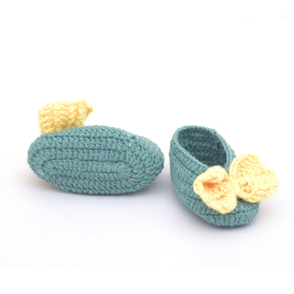 Grey Crochet Baby Booties