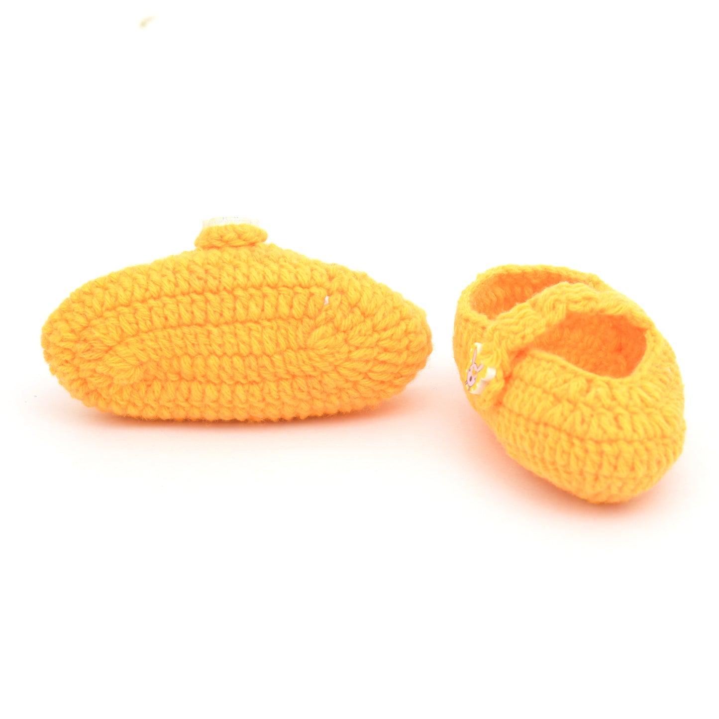 Yellow Woollen Baby Booties