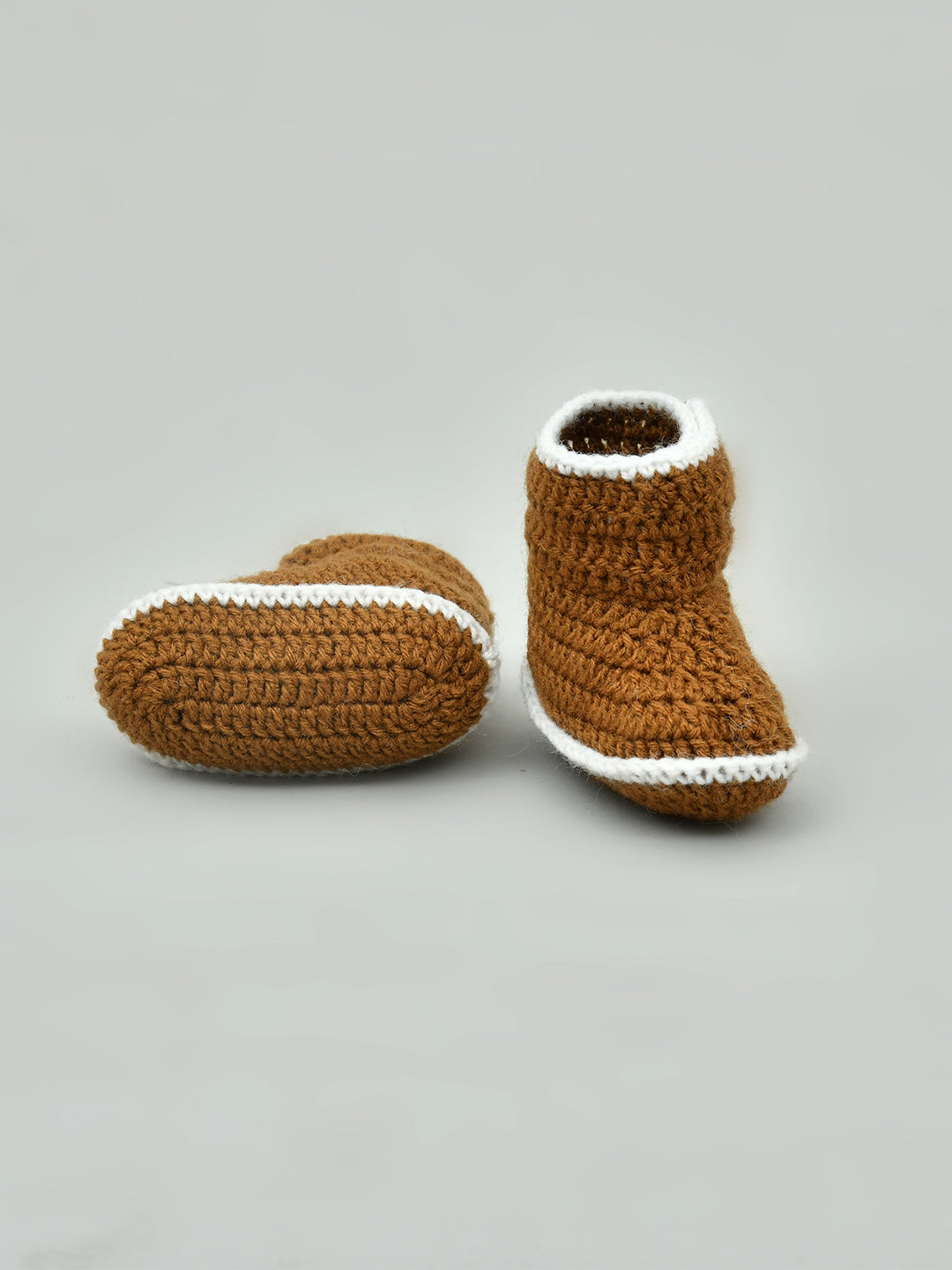 Brown Woollen Baby Booties – FunKrafts Shop1