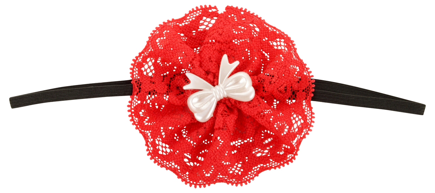 Red & White Hair Accessories for Girls Gift Box ( Pack of 10 )