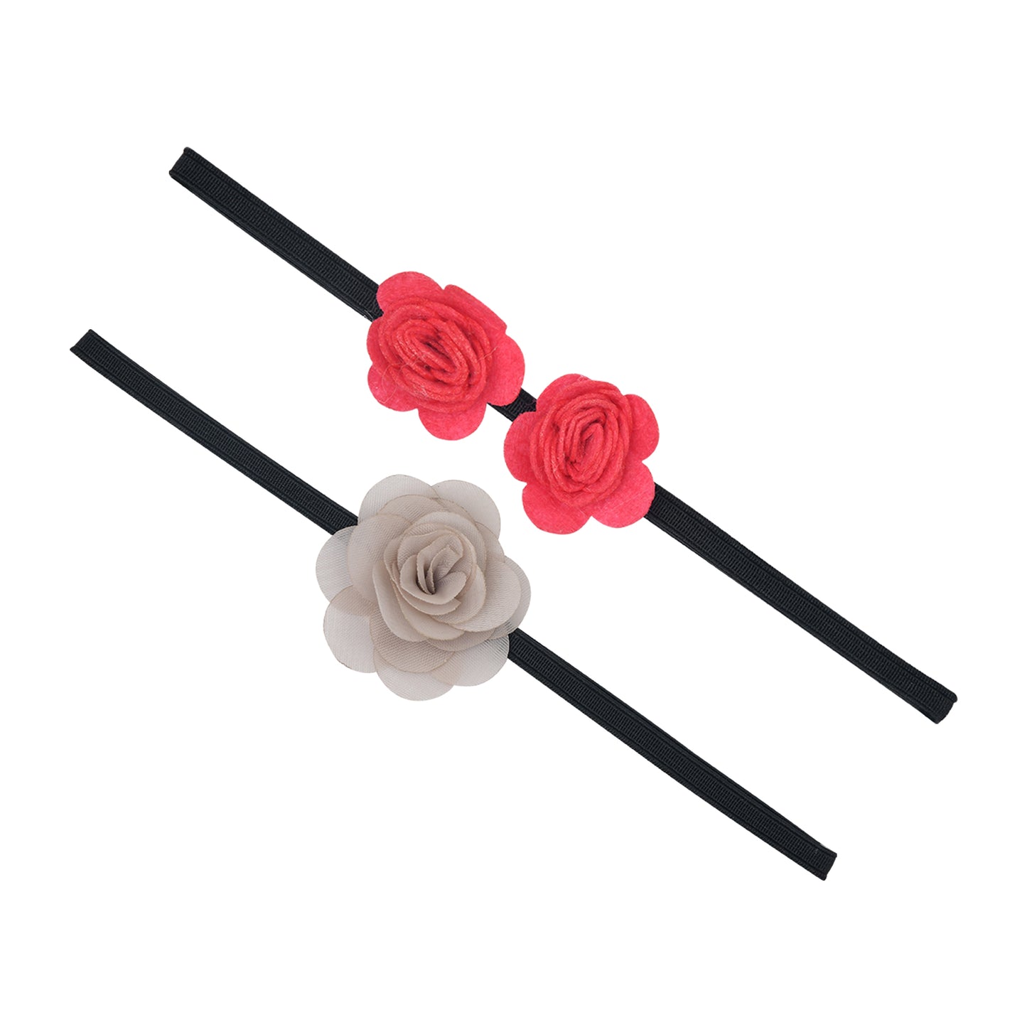 Multicolor Pack of 2  Beautiful Chic & Sleek Headbands for Girls
