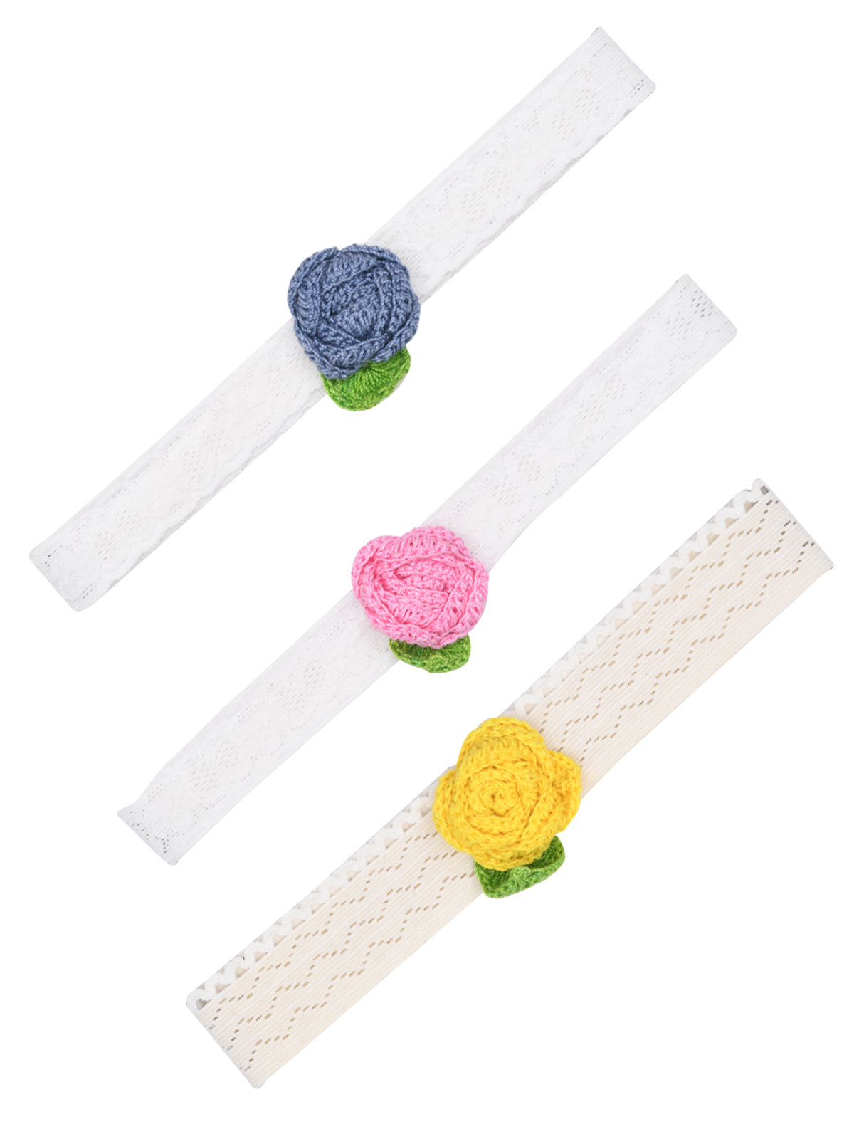 Multicolor Pack of 3 Pretty Petals Cute Headbands for Girls