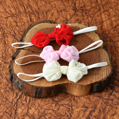 Multicolor Pack of 3 Beautiful Bow Headbands for Girls