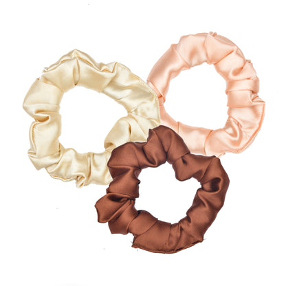 Set of 3 Multicolor Super Bloom Ponytail Scrunchies for Girls