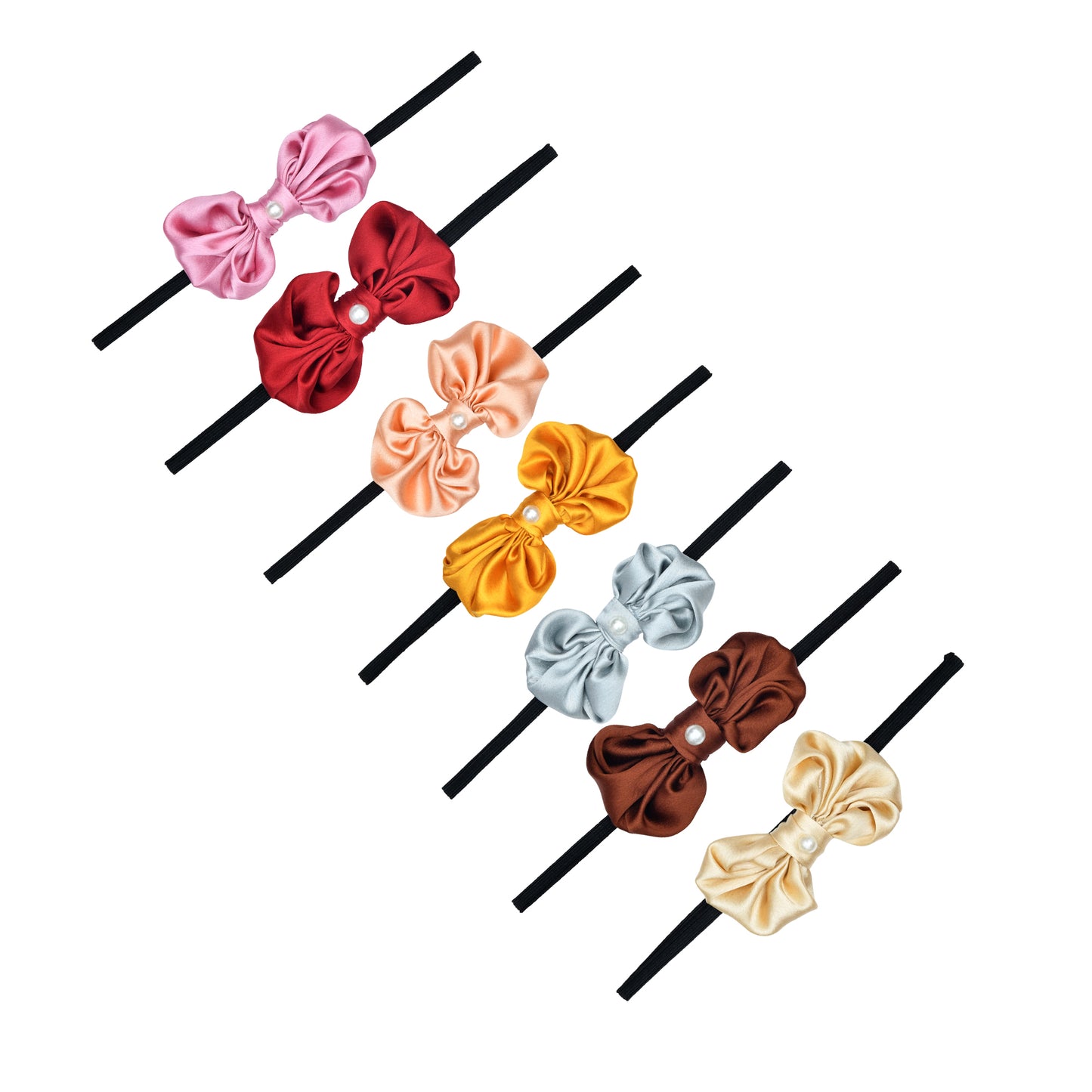 Pack of 7 Multicolor Classy Headbands for Girls