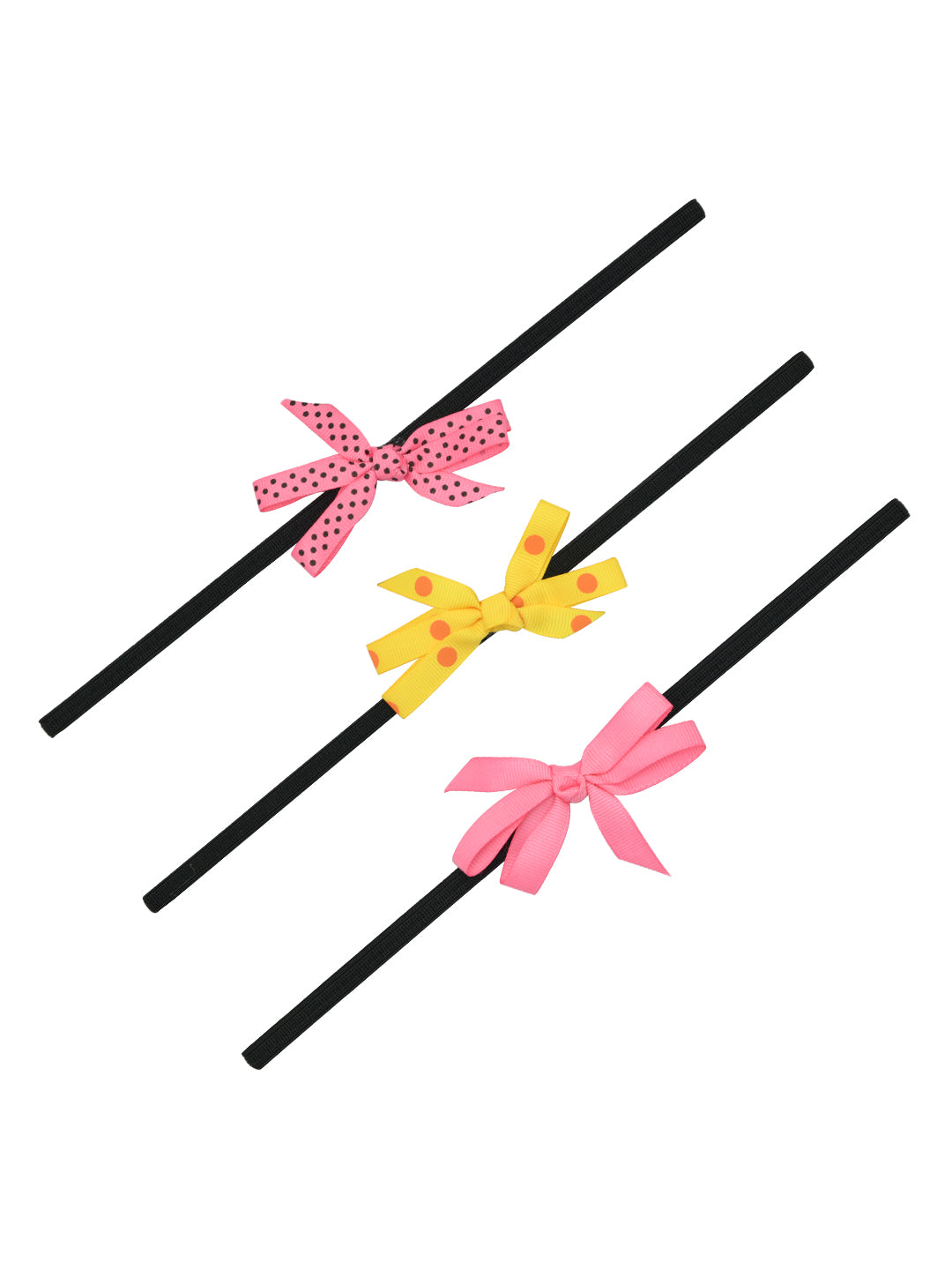 Multicolor Pack of 3 Sassy Sally Bow Headbands for Girls