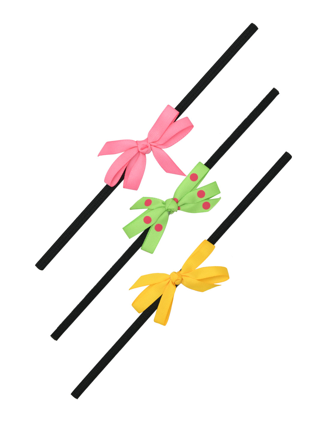 Multicolor Pack of 3 Sassy Sally Bow Headbands for Girls