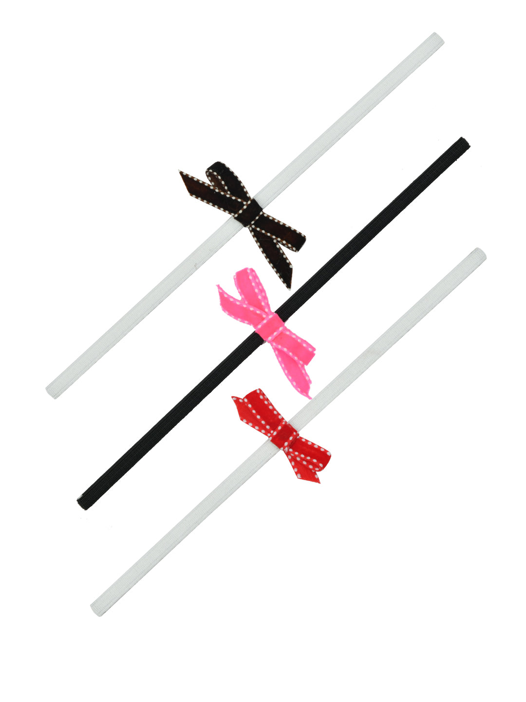 Pack of 3 Multicolor Sassy Sally Bow Headbands for Girls