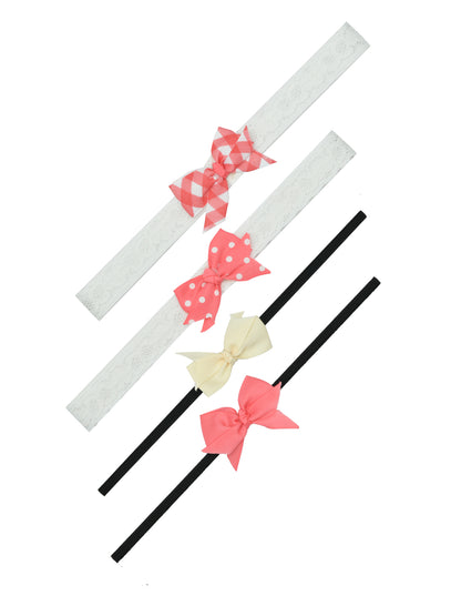 Multicolor Pack of 4 Cute Headbands for Girls