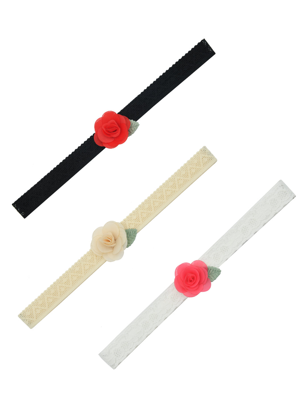 Pack of 3 Multicolor Beautiful Spring Headbands for Girls