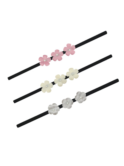 Pack of 3 Multicolor Pretty Petals Headbands for Baby Girls