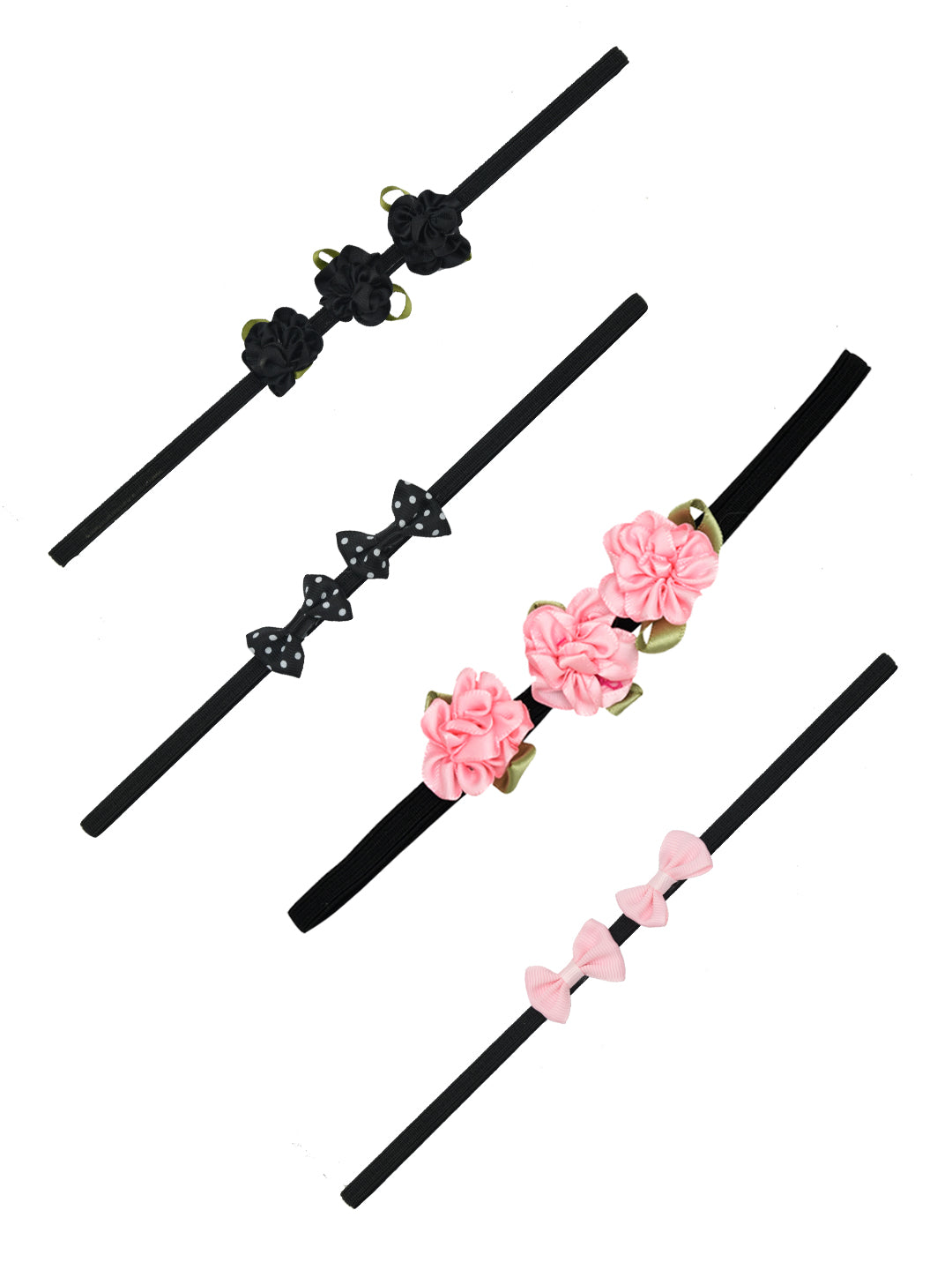Pack of 4 Multicolor Cute Trendy Headbands for Girls