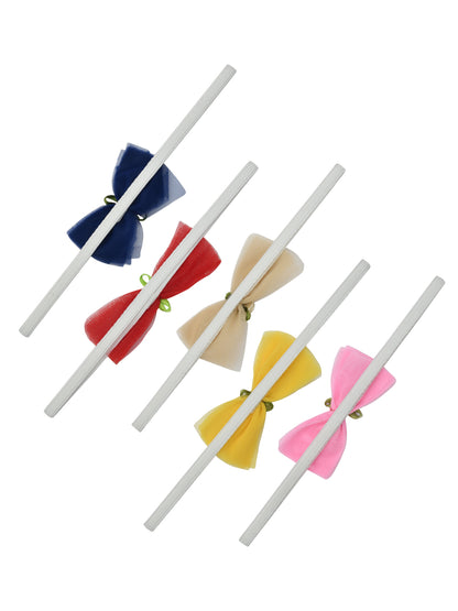 Pack of 5 Multicolor Bows Cute Headbands for Girls