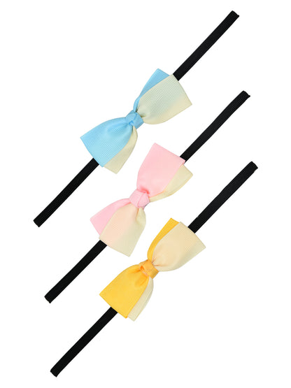 Multicolor Bow Trendy Cute Baby Girl Headbands (Combo)