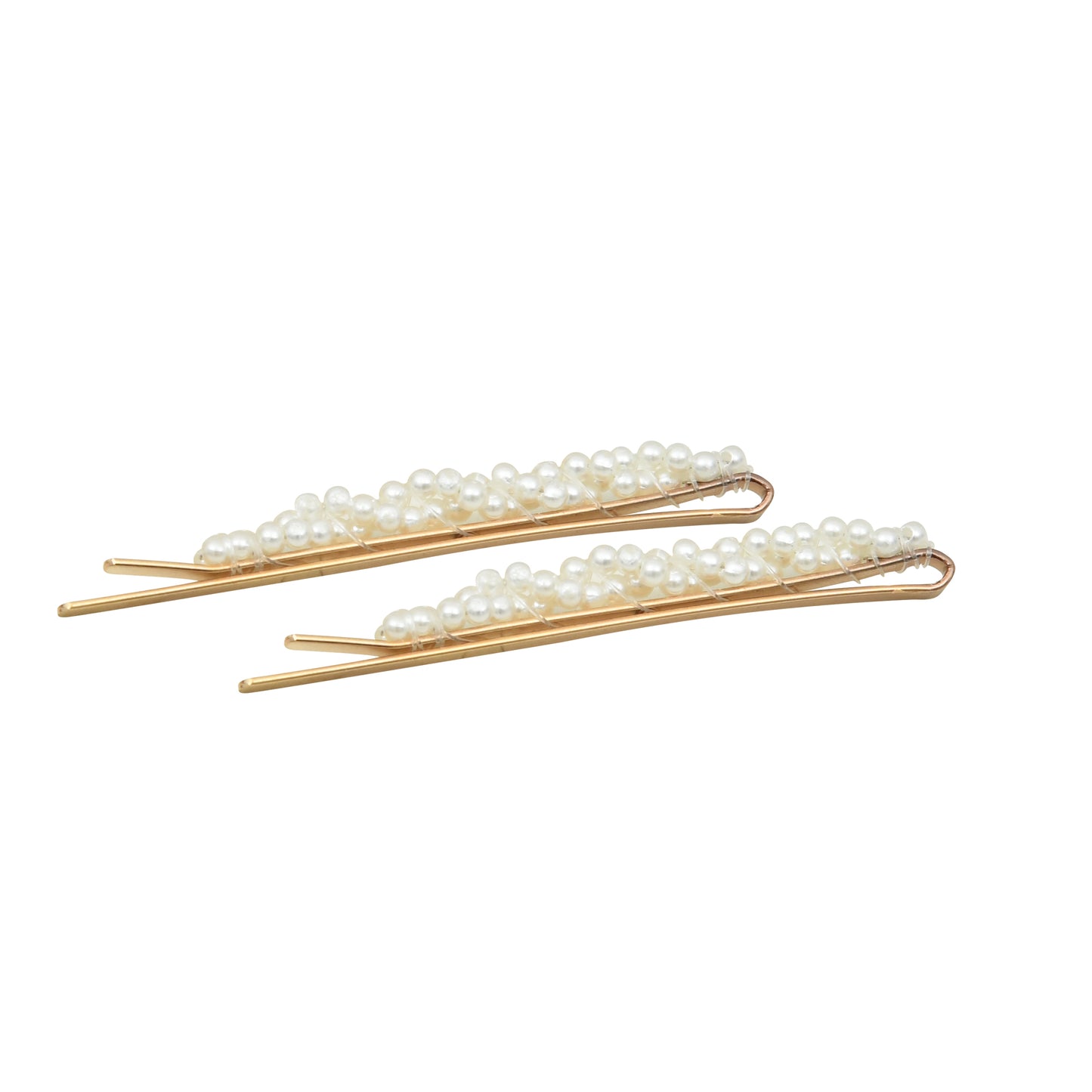 Set of 2 Off White Pearls Girls Hair Pins