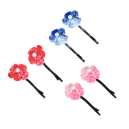 Set of 6 Super Bloom Girls Hair Pins