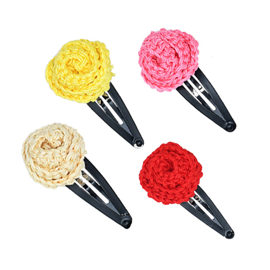 Set of 4 Multicolor Curls & Coils Girls Hair Clips