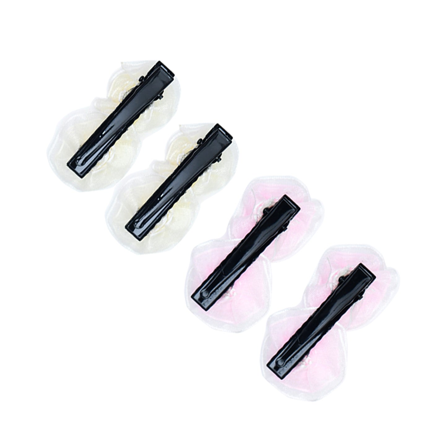 Set of 4 Multicolor Chic & Sleek Hair Clips for Girls