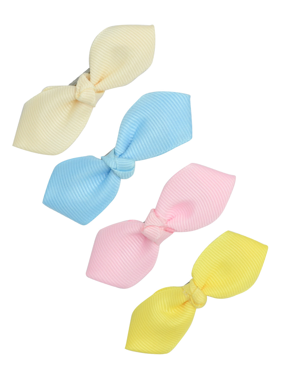 Pack of 4 Multicolor Beautiful Ribbon Hair Clips for Girls
