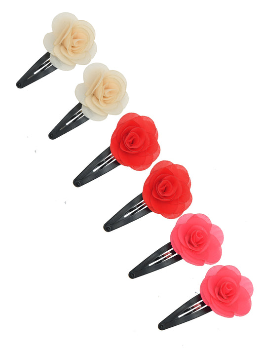 Multicolor Set of 6 Classy Girls Hair Clips