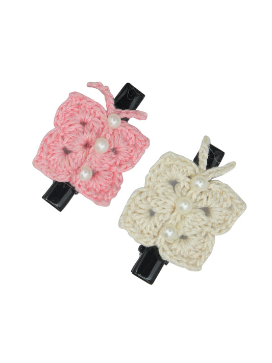 Pack of 2 Multicolor Butterfly Hair Clips for Girls