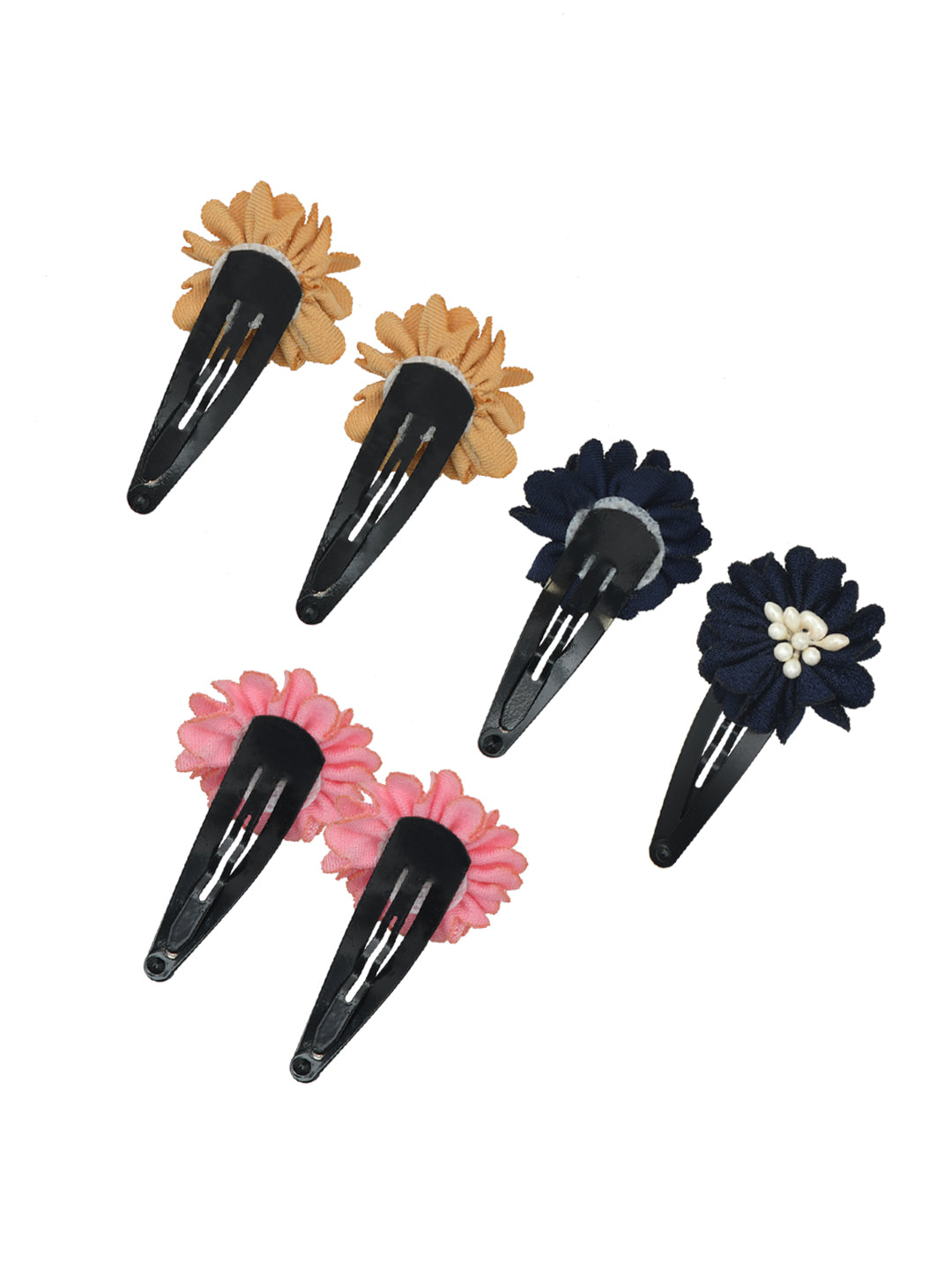 Set of 6 Multicolor Twist and Curl Girls Hair Clips