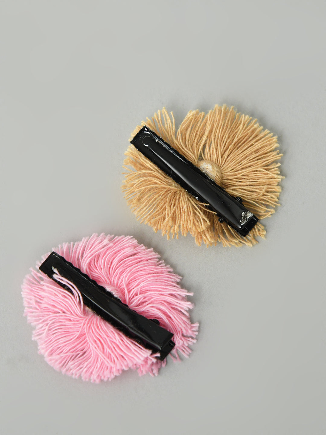 Pack of 2 Multicolor Bon Bon Macrame Hair Clips for Girls