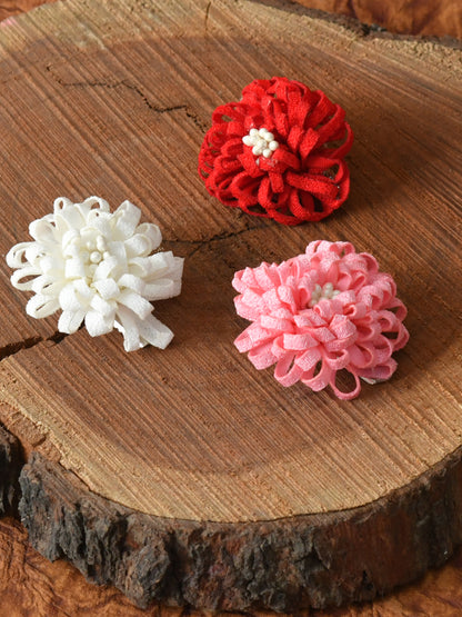 Multicolor Floral Power Hair Clips for Girls (Combo)