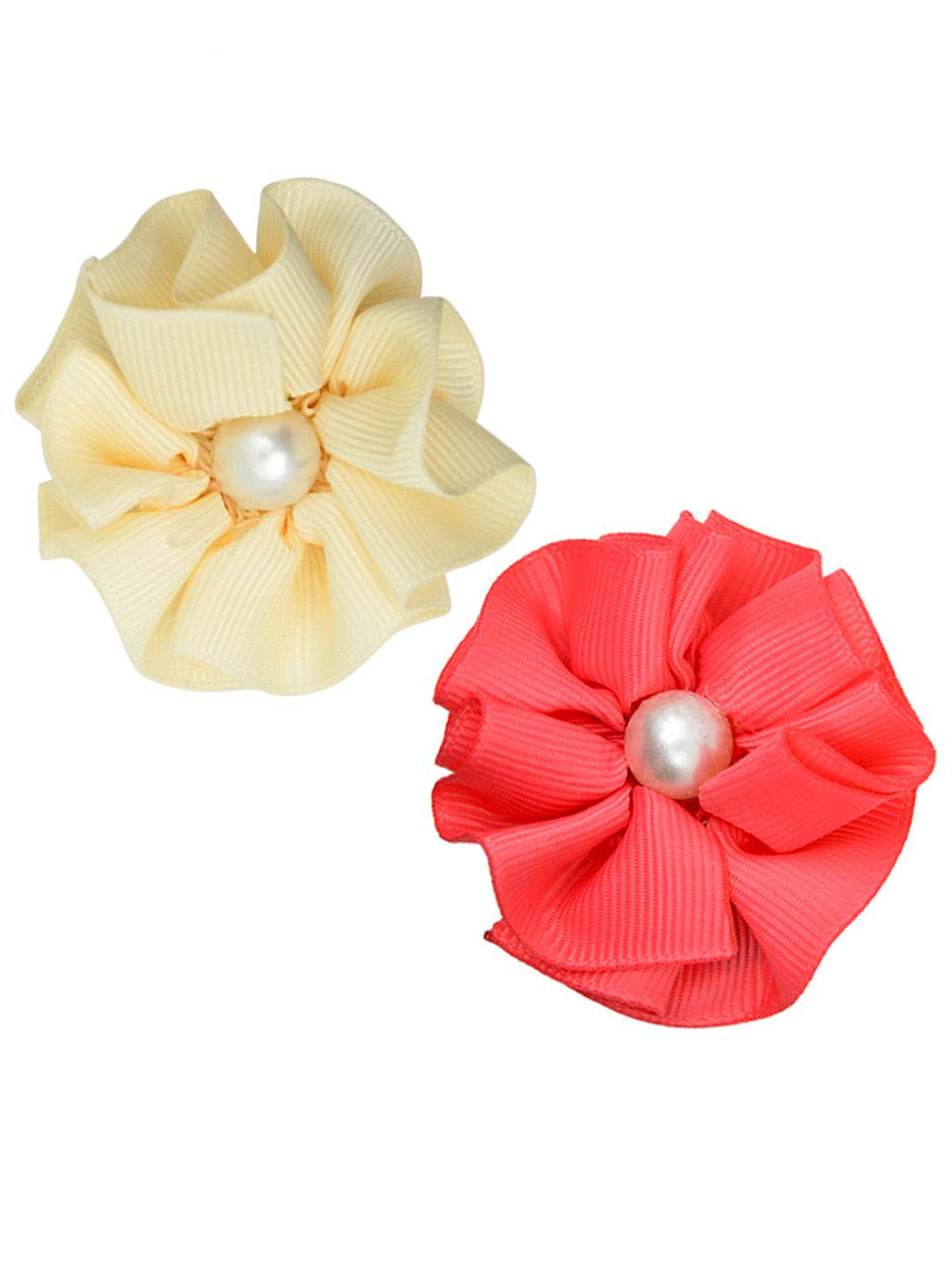 Multicolor Floral Hair Clips for Girls Pack of 2