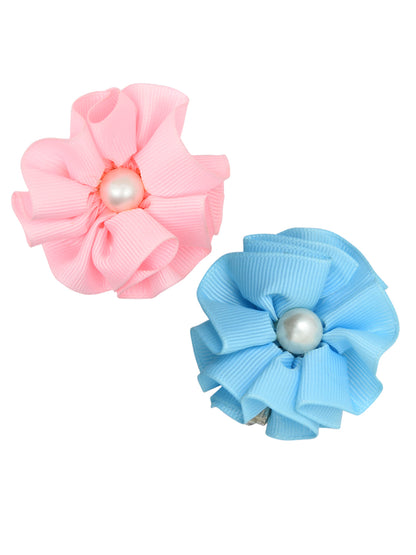 Multicolor Floral Hair Clips for Girls