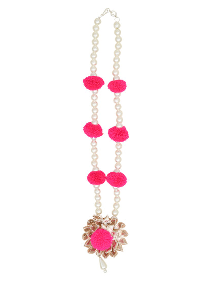Pink Pom Pom Jewellery for Girls (Set Pack of 4)