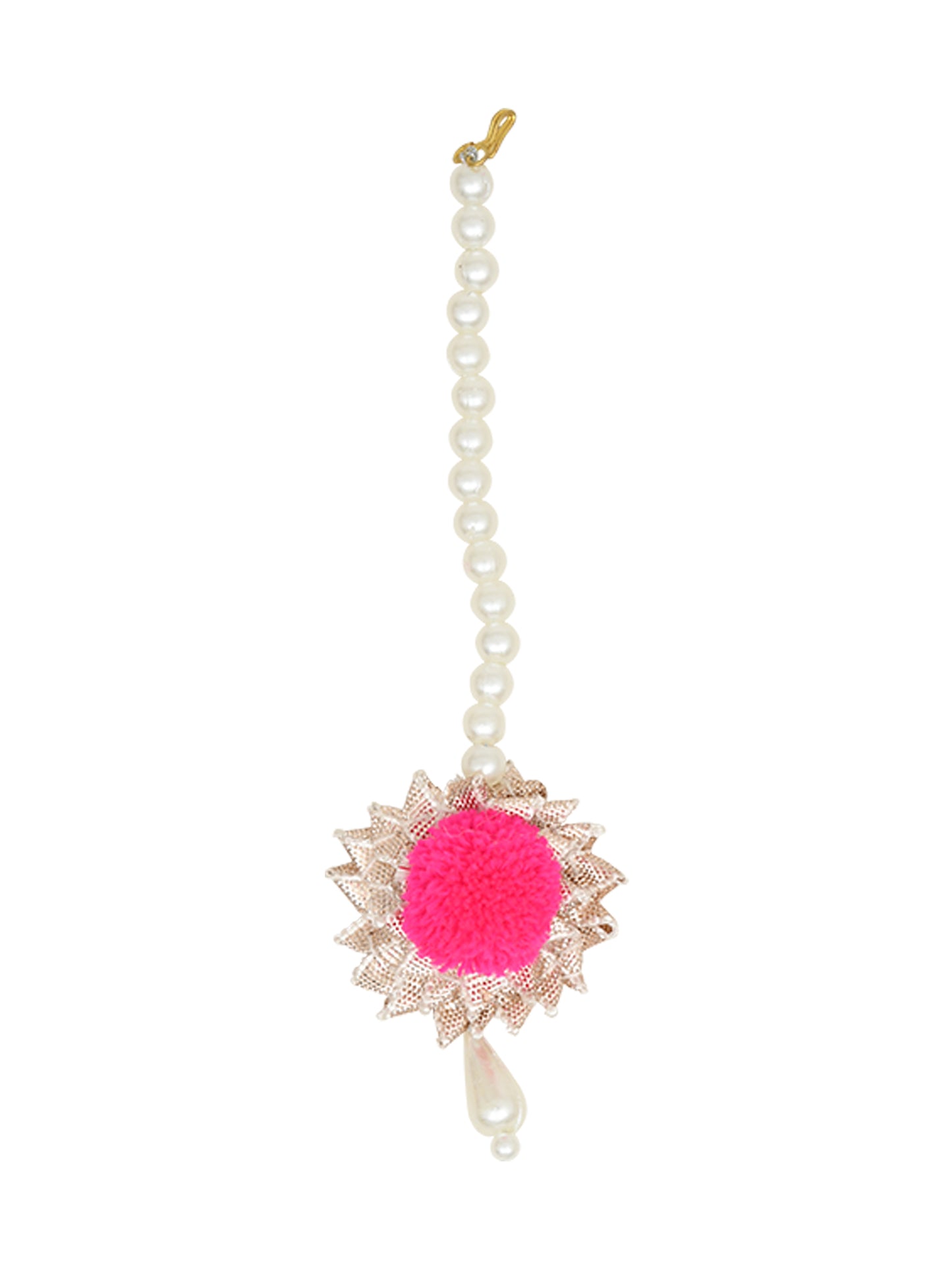 Pink Pom Pom Jewellery for Girls (Set Pack of 4)