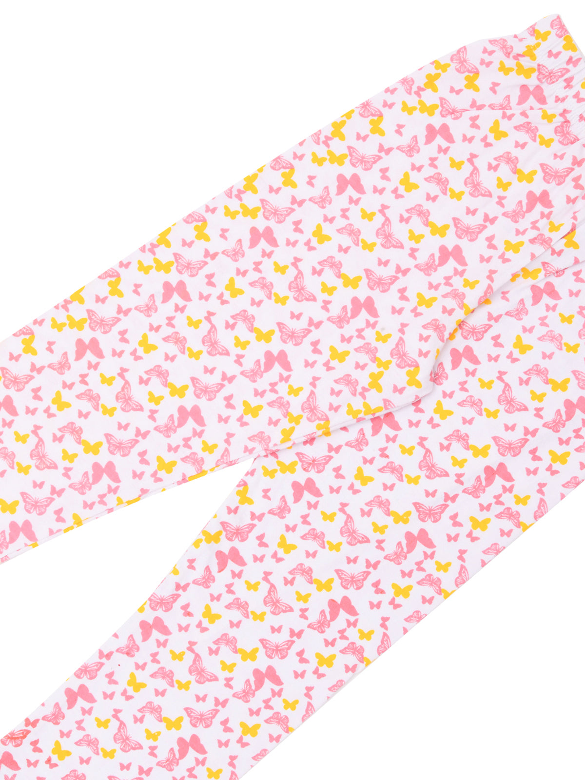 Pink Butterfly Printed Pyjamas for Girls