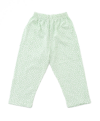 White & Green Texture Kids Pyjamas