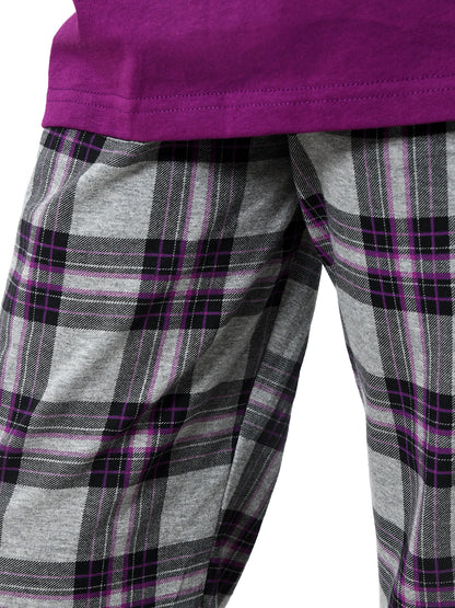 Purple Typography Printed Nightwear for Girls