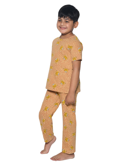 Tiger Printed Night suit for Boys