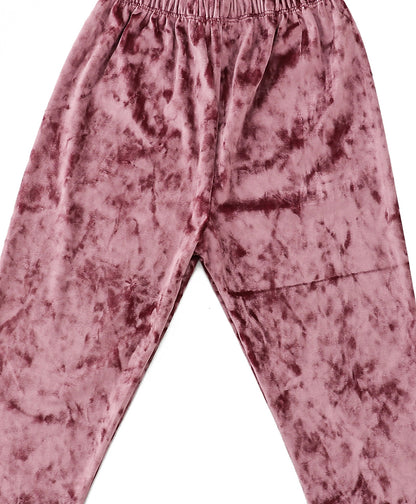 Pink Velvet Girls Pyjamas
