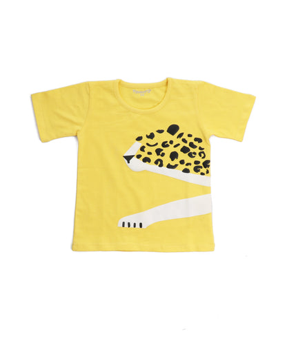 Yellow Cheetah Printed Boys T-shirt