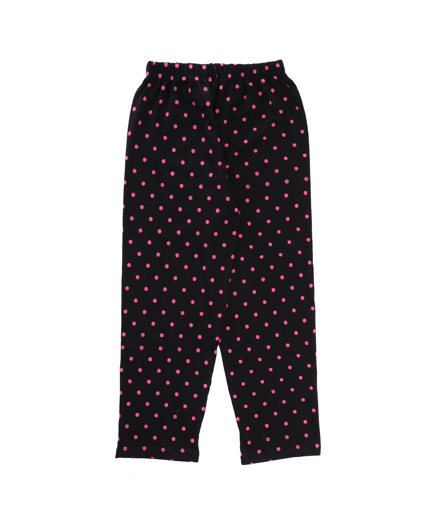 Black & Red Dots Printed Pyjamas for Girls