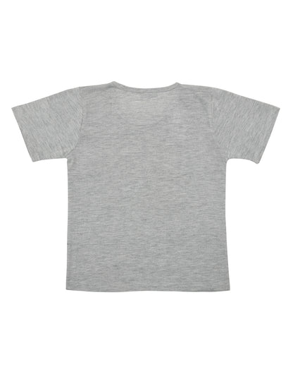 Grey Cotton Girls T-shirt