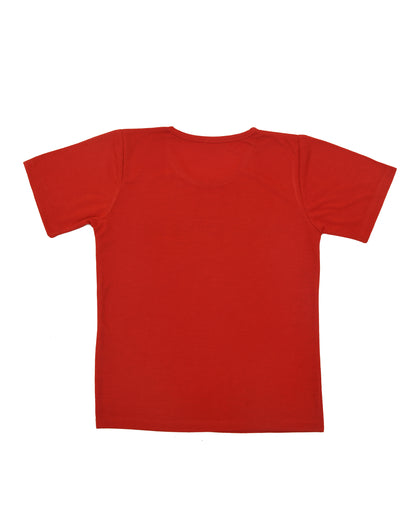 Red Half Sleeves Kids T-shirt