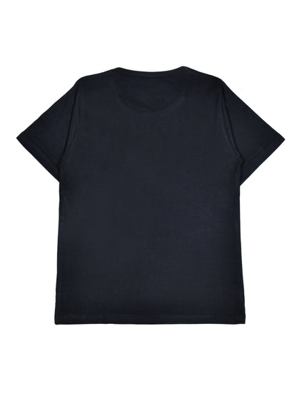 Half Sleeves Typography Printed Kids T-Shirt - Black