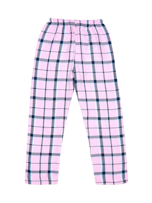 Pink Checks Printed Kids Pyjamas