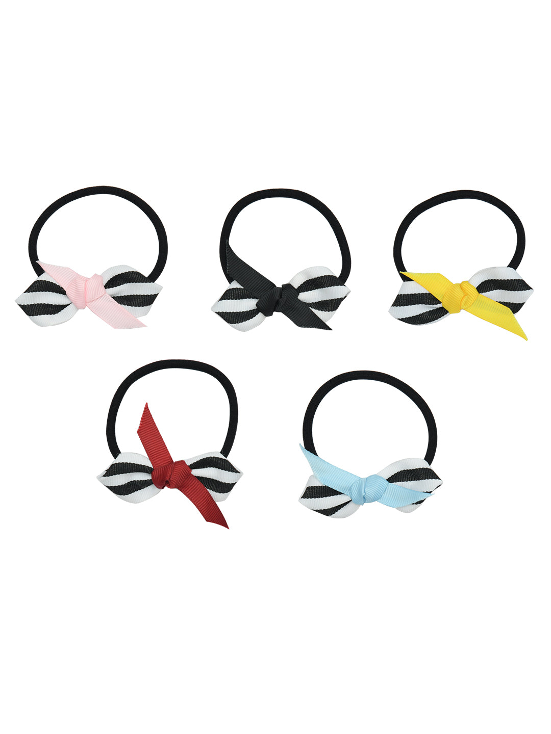Set of 5 Bow Hair Ties for Girls
