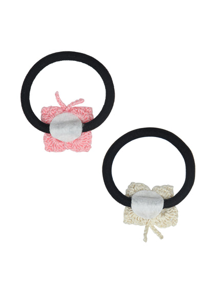 Set of 2 Multicolor Butterfly Hair Ties for Girls