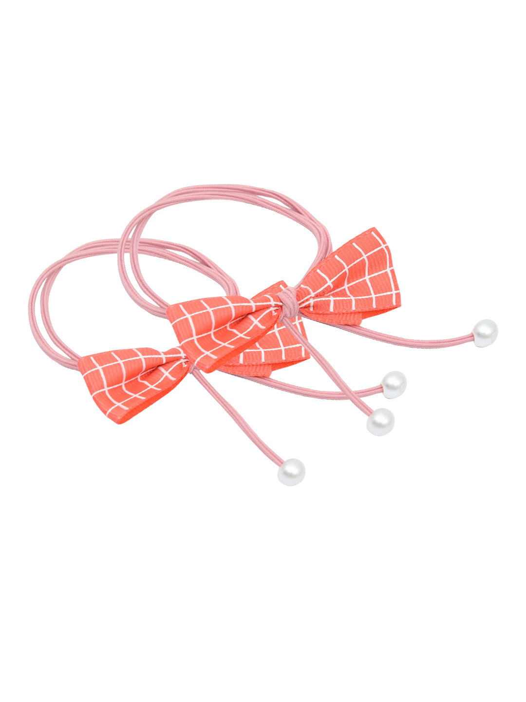 Set of 2 Multicolour Bow Girls Hair Ties