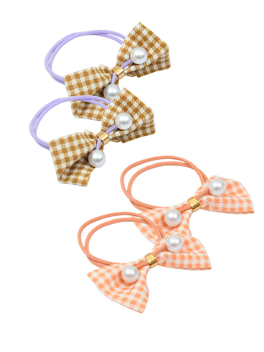 Set of 4 Multicolour Hair Ties for Girls
