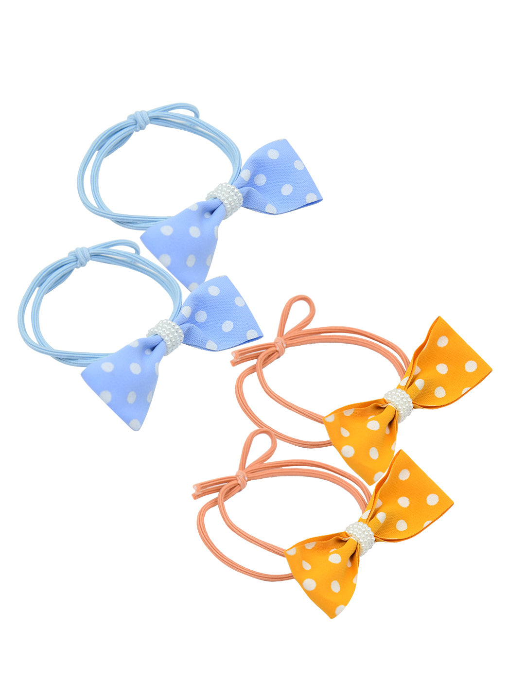 Set of 4 Multicolour Hair Ties for Girls